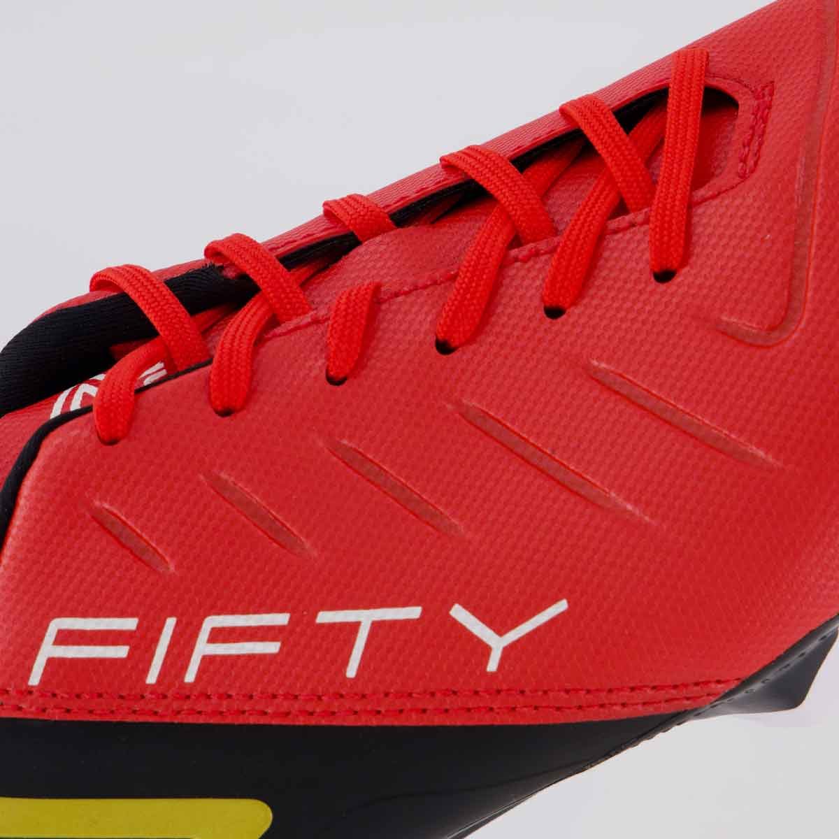 Chuteira Umbro Fifty VI Campo Vermelha e Preta Vermelho/Preto 7