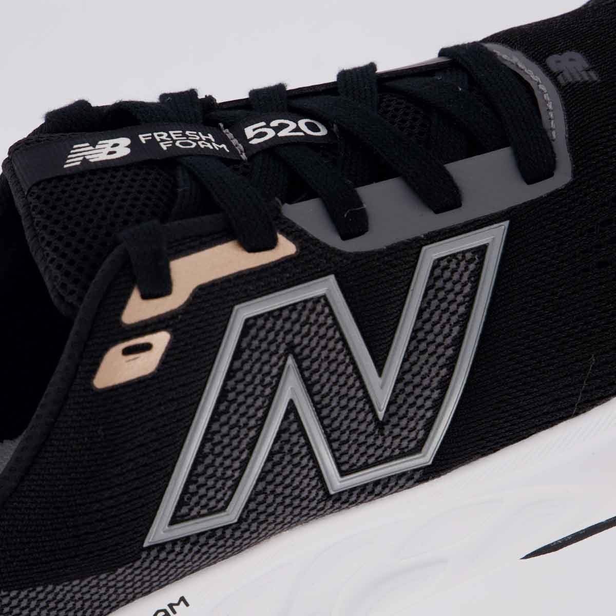 Tênis New Balance 520 V9 Feminino Preto e Bege Preto 7