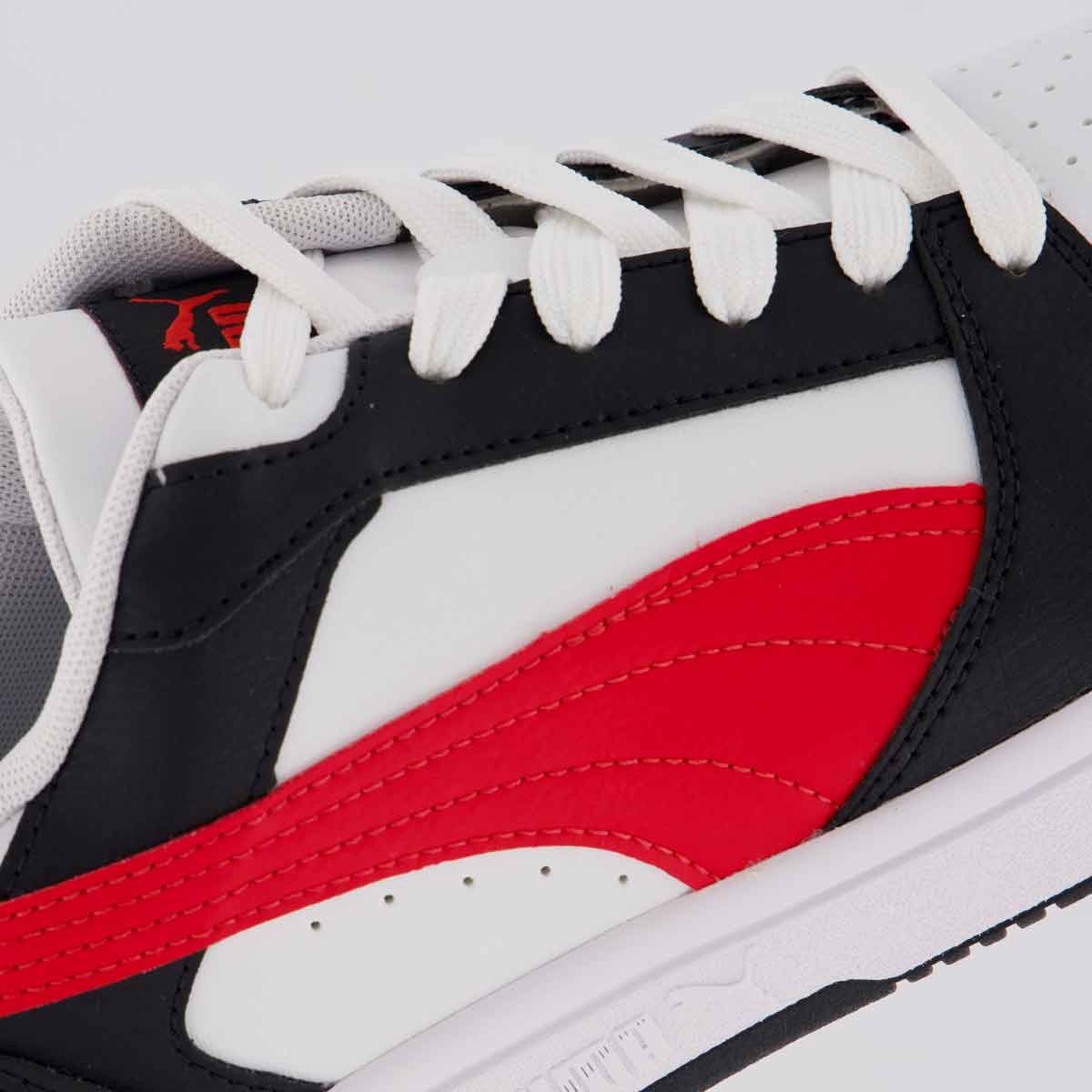 Tênis Puma Rebound V6 Low Branco e vermelho Branco/Vermelho 7
