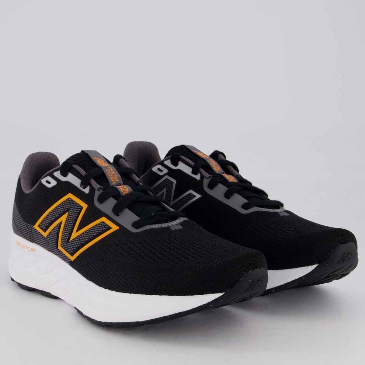 Tênis New Balance 520 V9 Preto e Laranja Preto/Laranja 2