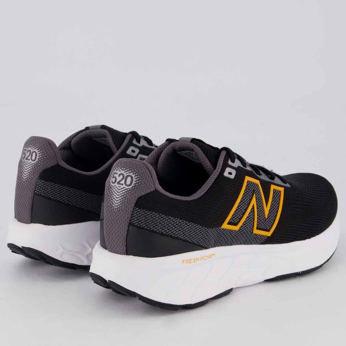 Tênis New Balance 520 V9 Preto e Laranja Preto/Laranja 3