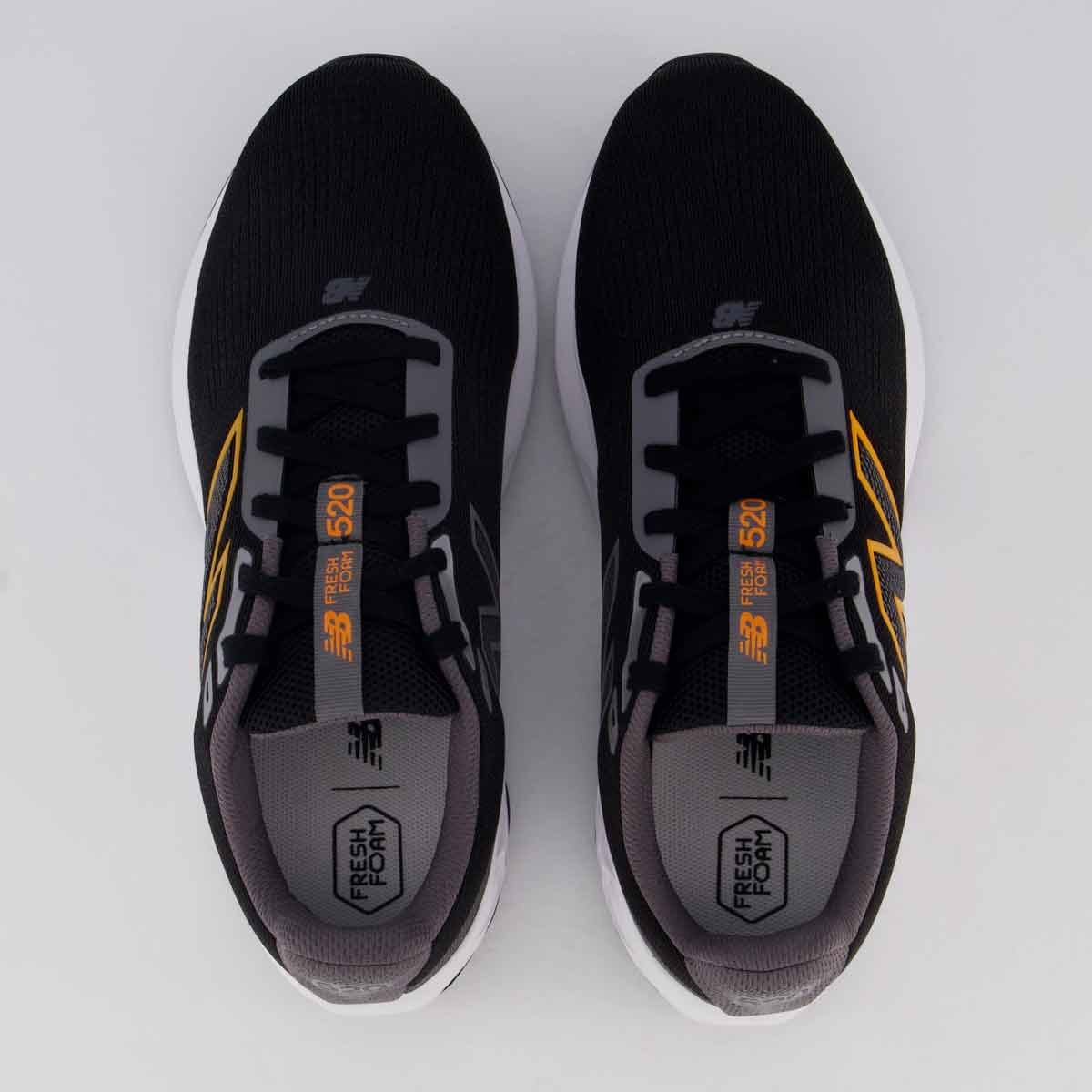 Tênis New Balance 520 V9 Preto e Laranja Preto/Laranja 4