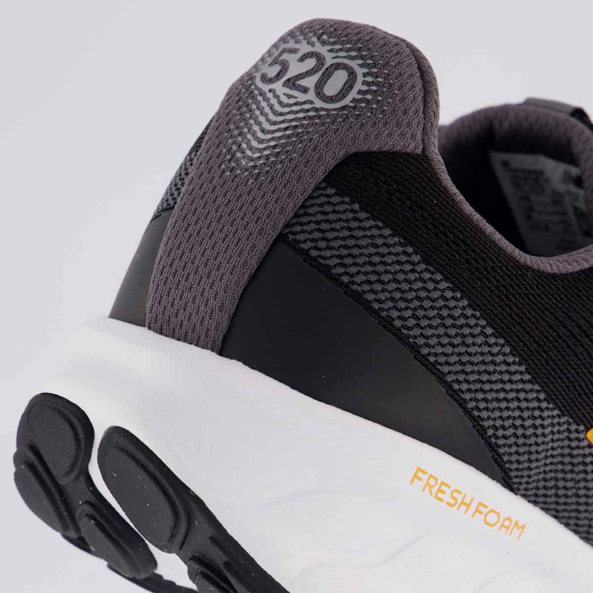 Tênis New Balance 520 V9 Preto e Laranja Preto/Laranja 6