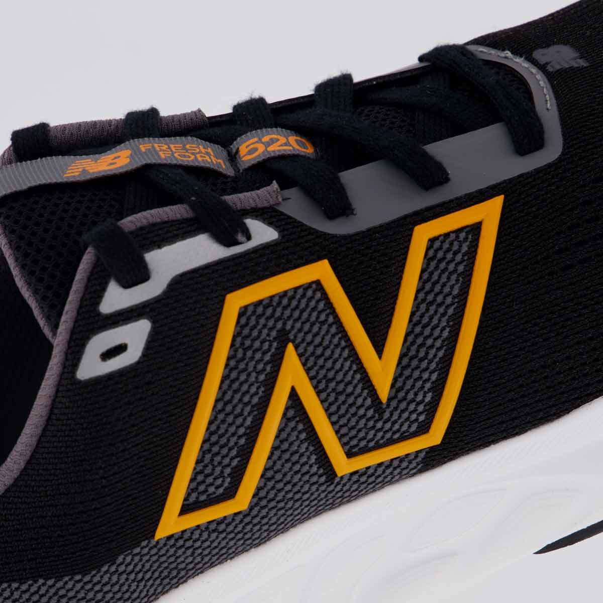 Tênis New Balance 520 V9 Preto e Laranja Preto/Laranja 7