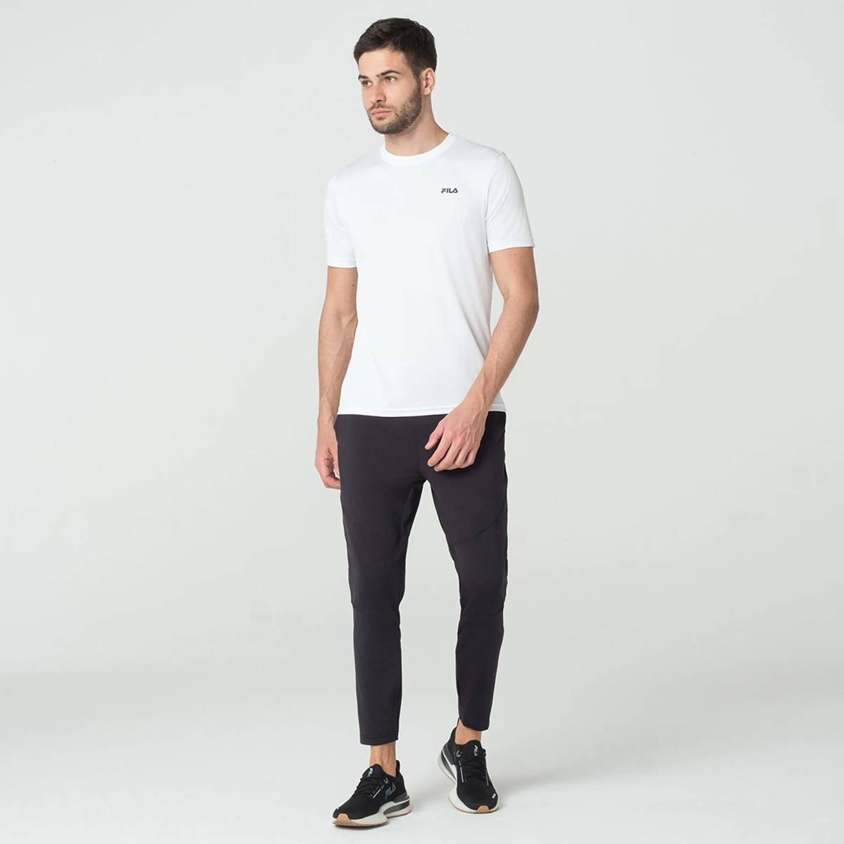 Camiseta Fila Basic Sports II Branco e Prata Branco 3