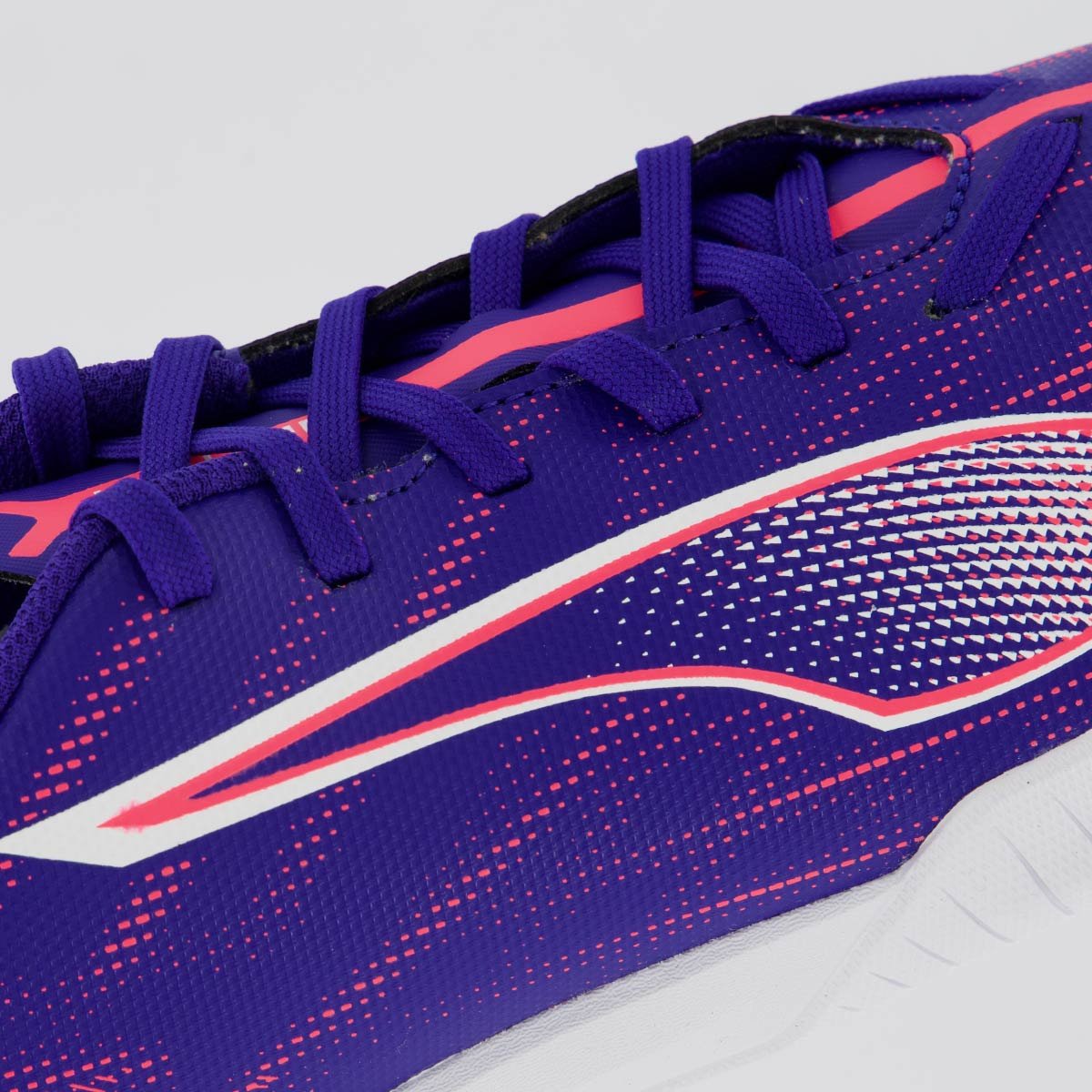 Chuteira Puma Ultra 5 TT Society Juvenil Azul Roxo 7