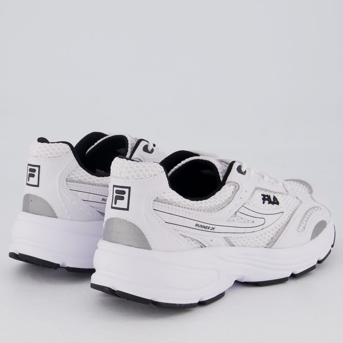 Tênis Fila Runner 2K Feminino Branco e Preto Branco/Preto 3