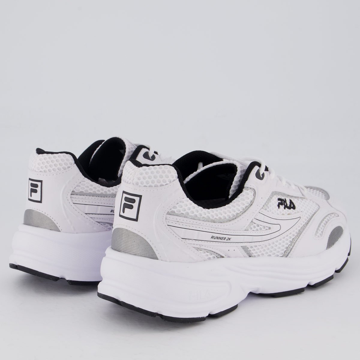 Tênis Fila Runner 2k Branco e Preto Branco/Preto 3