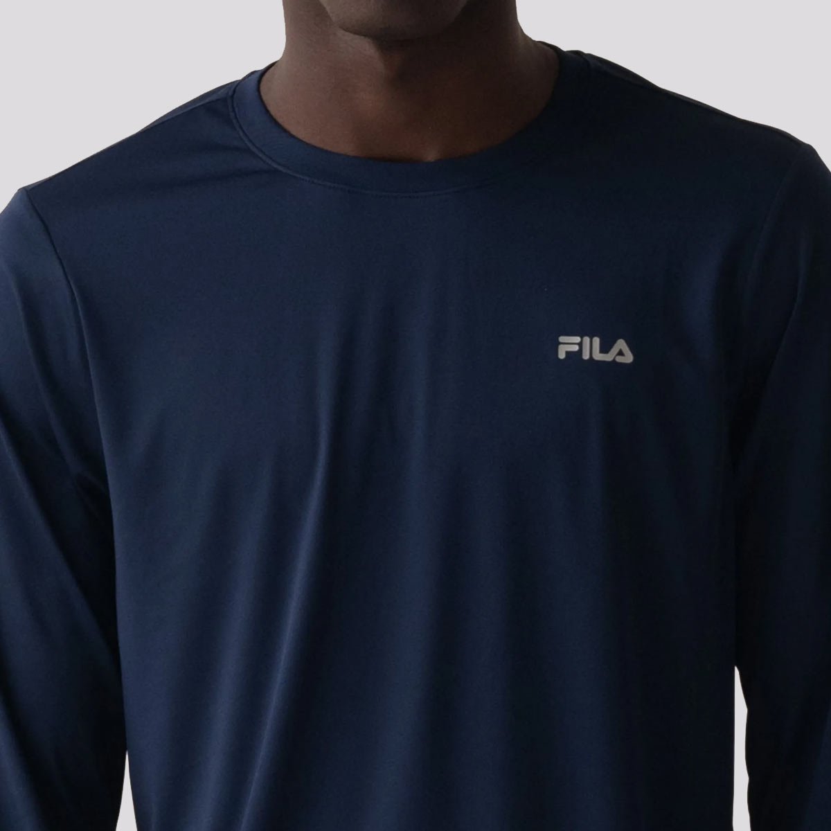Camiseta Manga Longa Fila Basic Sports Marinho Azul 4