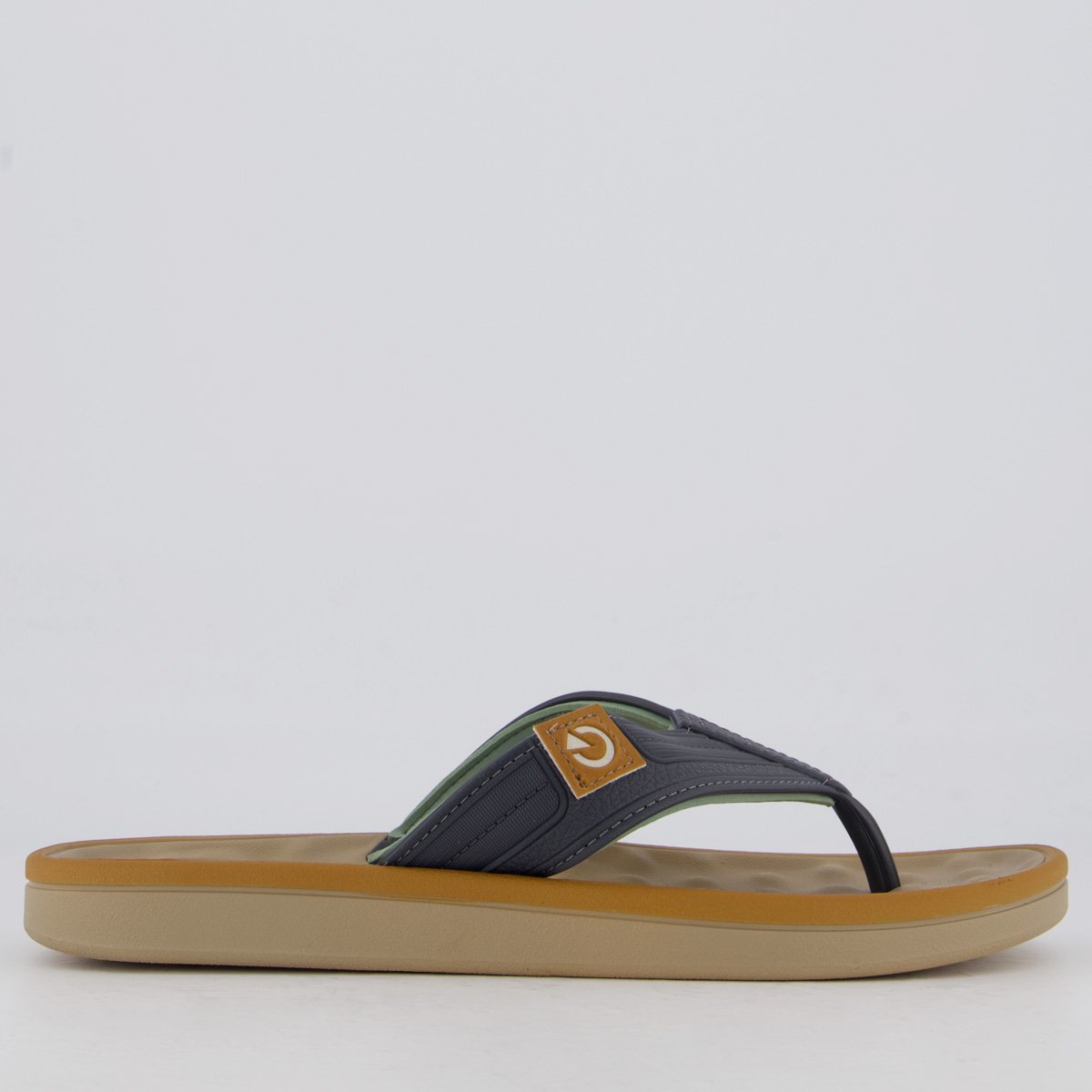 Chinelo Cartago Alabama II Marrom e Cinza Marrom/Cinza 2