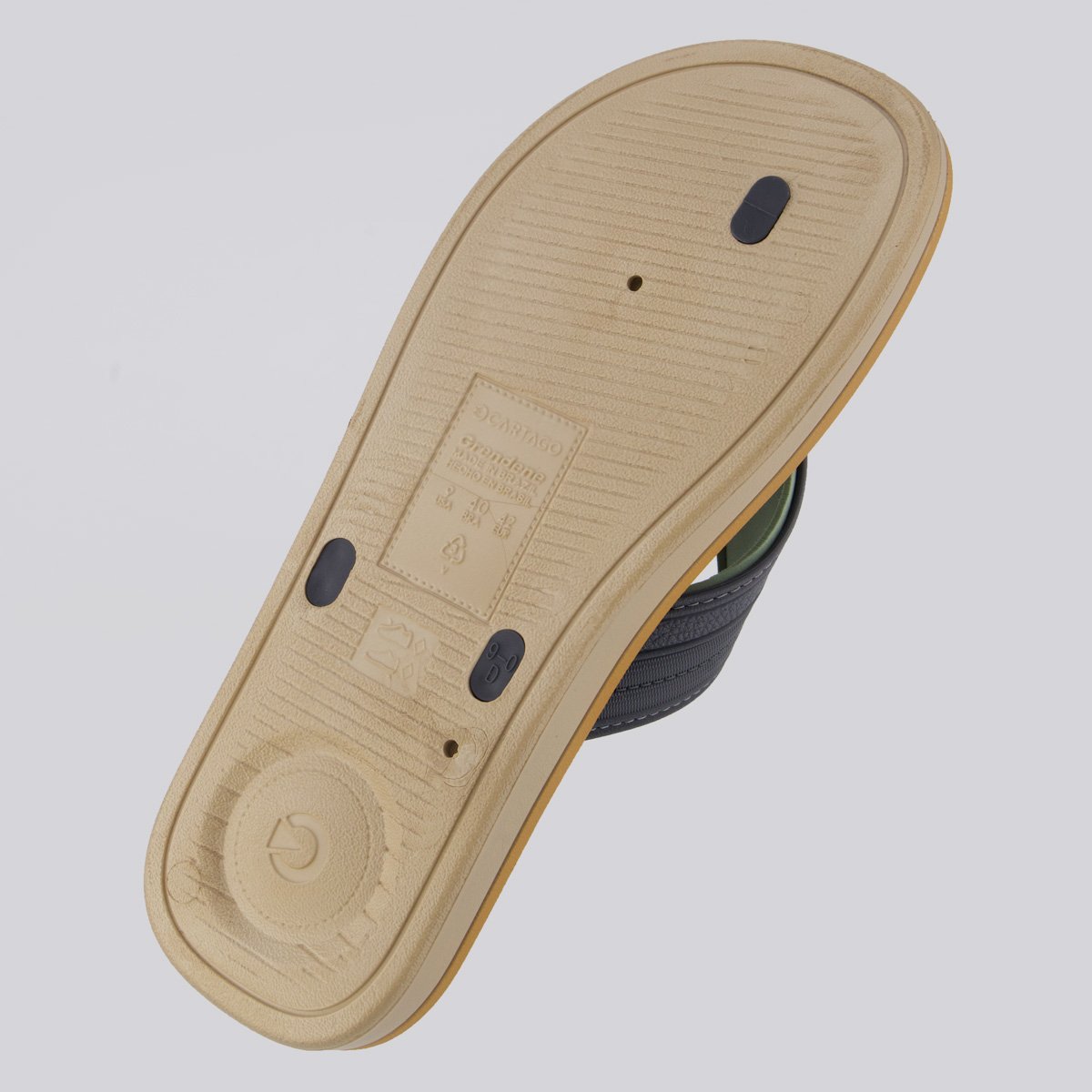 Chinelo Cartago Alabama II Marrom e Cinza Marrom/Cinza 5