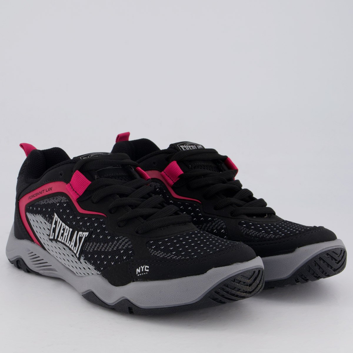 Tênis Everlast Forceknit 6 Low Feminino Preto e Rosa Preto/Pink 2