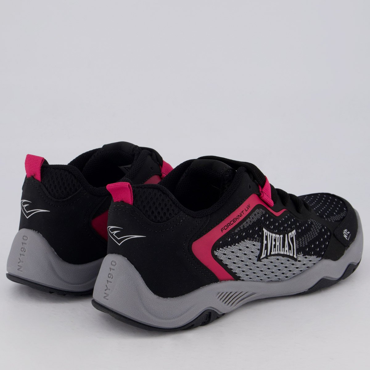 Tênis Everlast Forceknit 6 Low Feminino Preto e Rosa Preto/Pink 3
