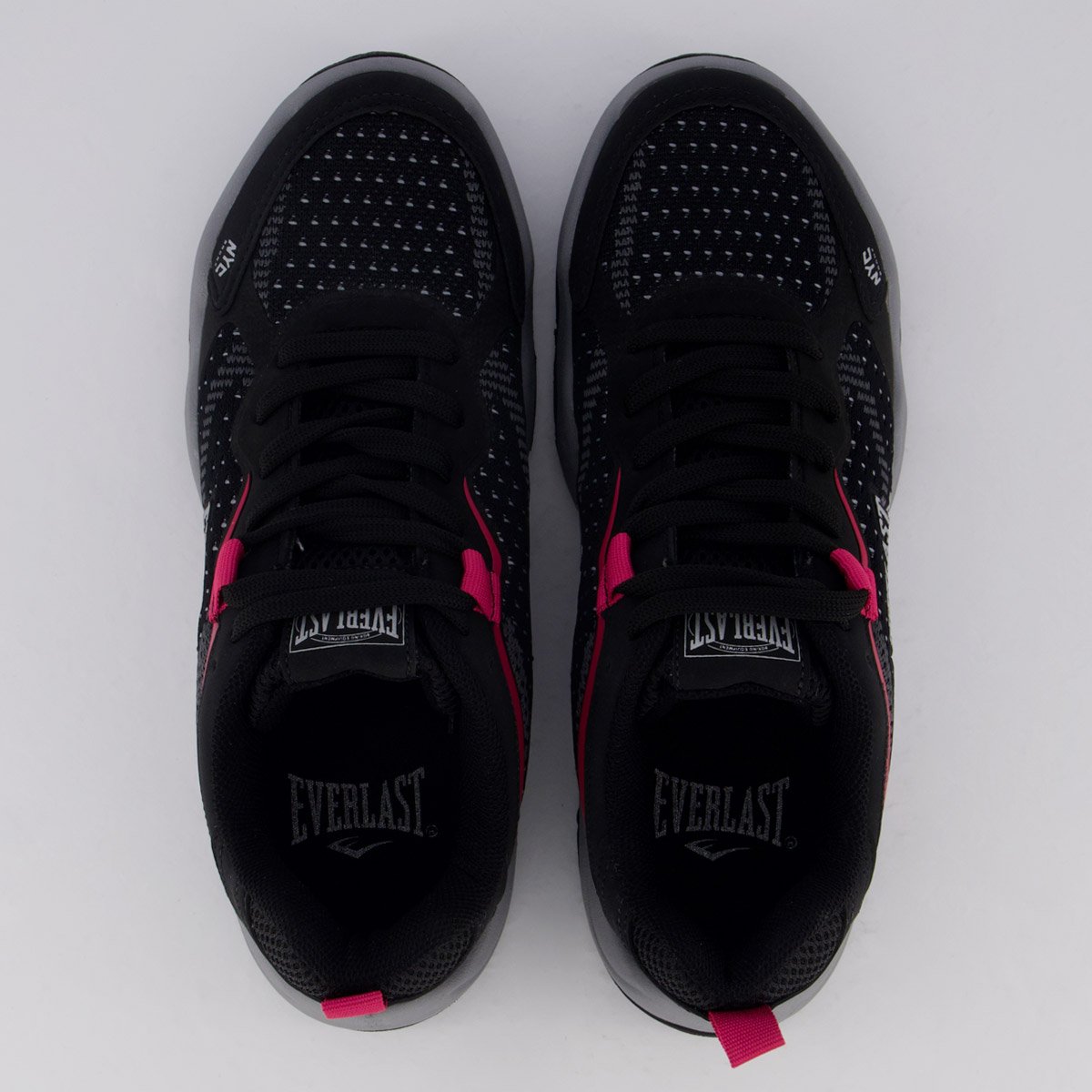 Tênis Everlast Forceknit 6 Low Feminino Preto e Rosa Preto/Pink 4