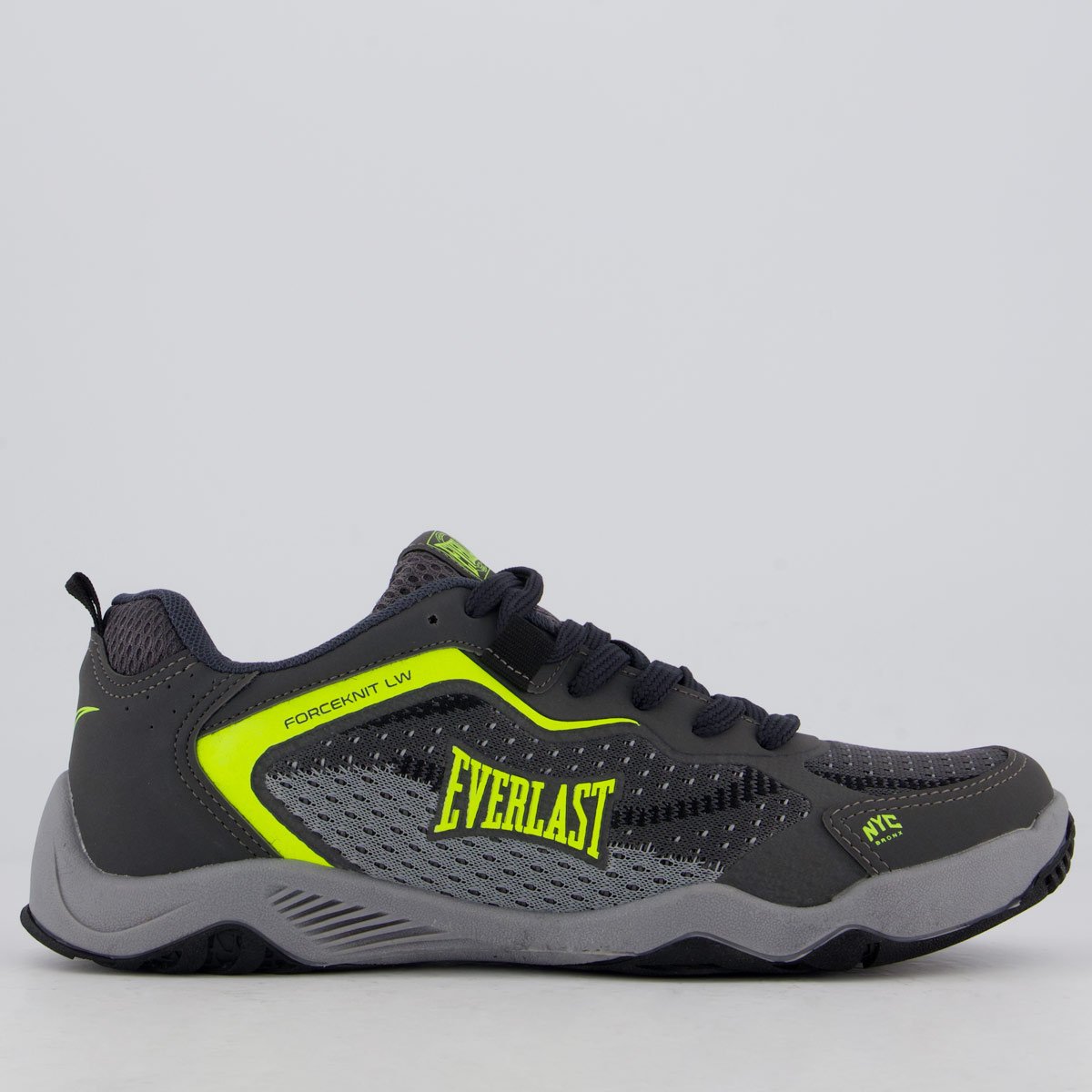 Tênis Everlast Forceknit 6 Low Cinza e Amarelo