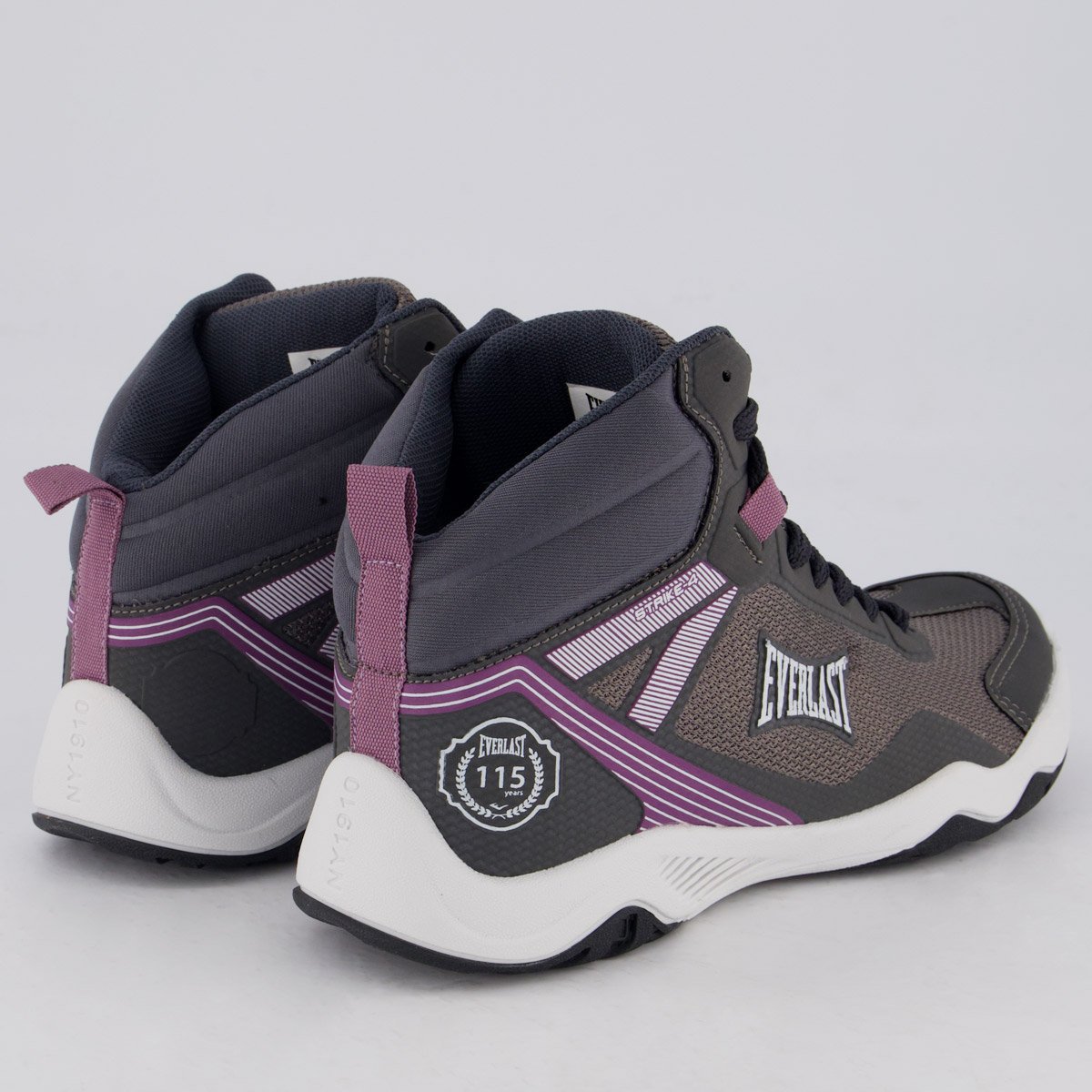 Tênis Everlast Strike 4 Feminino Cinza e Branco Cinza/Lilás 3
