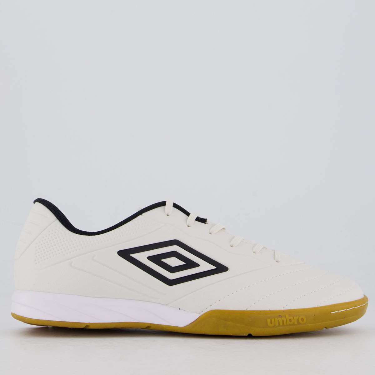 Chuteira Umbro Tocco III Club Futsal Branca e Preta Branco