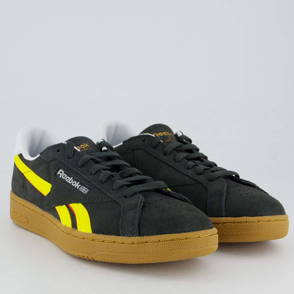 Tênis Reebok Club C Grounds Preto e Amarelo Preto/Amarelo 2