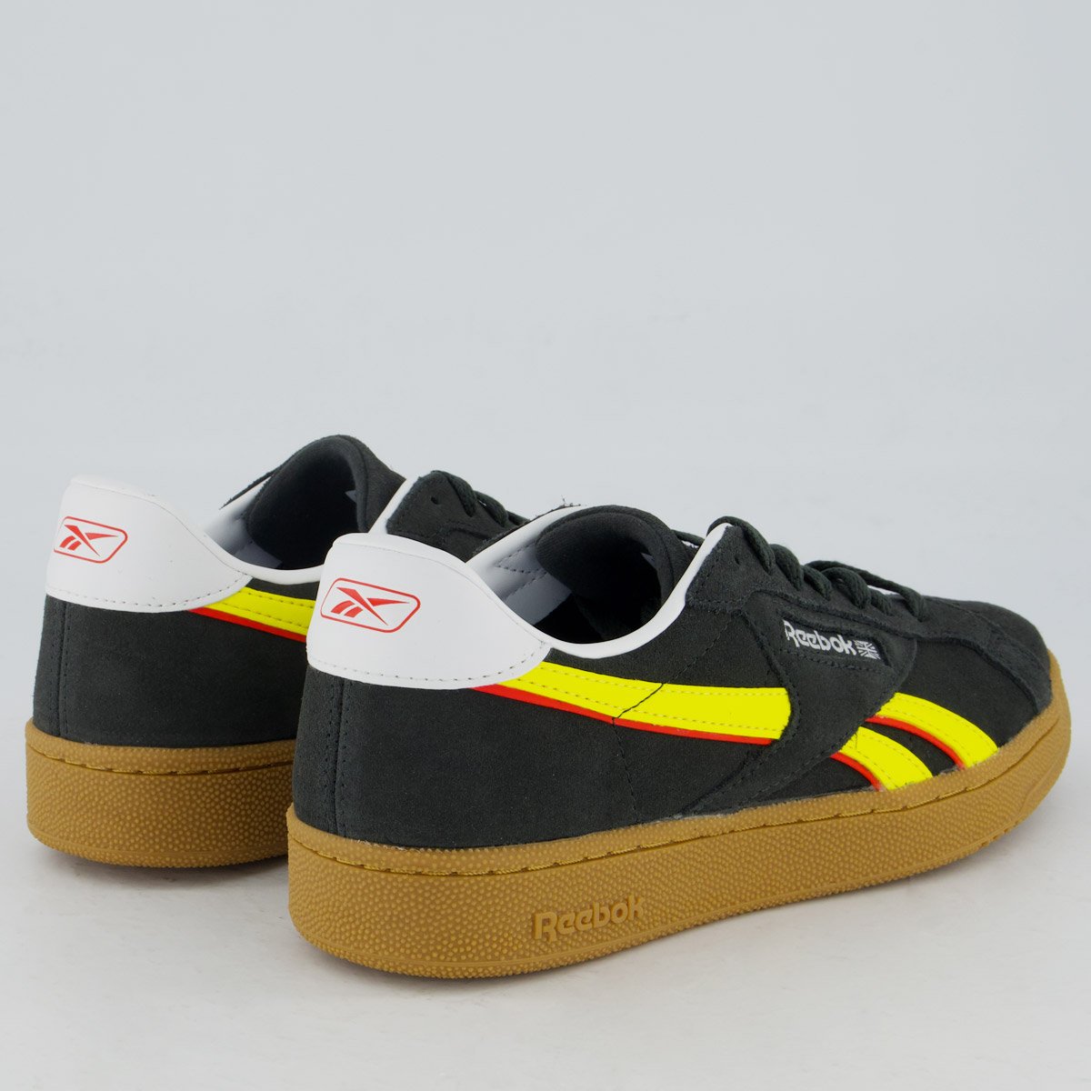 Tênis Reebok Club C Grounds Preto e Amarelo Preto/Amarelo 3