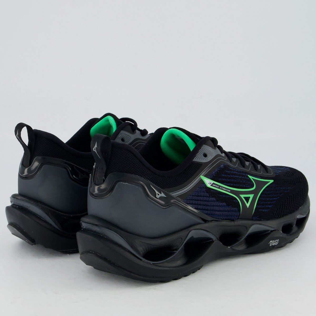 Tênis Mizuno Wave Stratos 3 Preto Preto 3