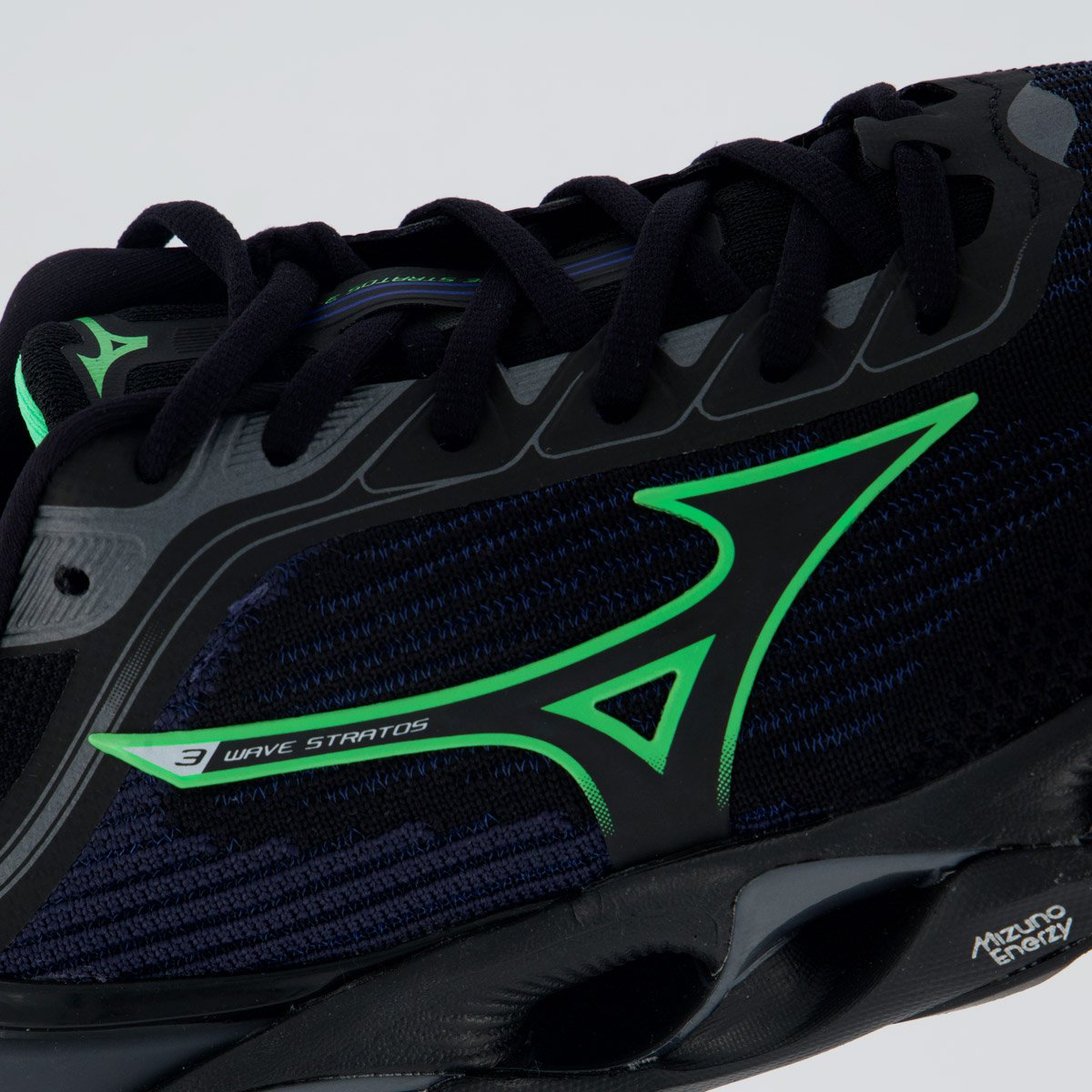 Tênis Mizuno Wave Stratos 3 Preto Preto 7
