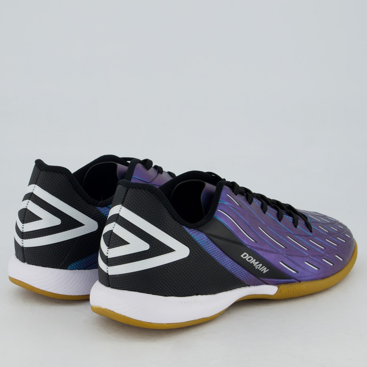 Chuteira Umbro Domain Futsal Azul e Preta Azul 3