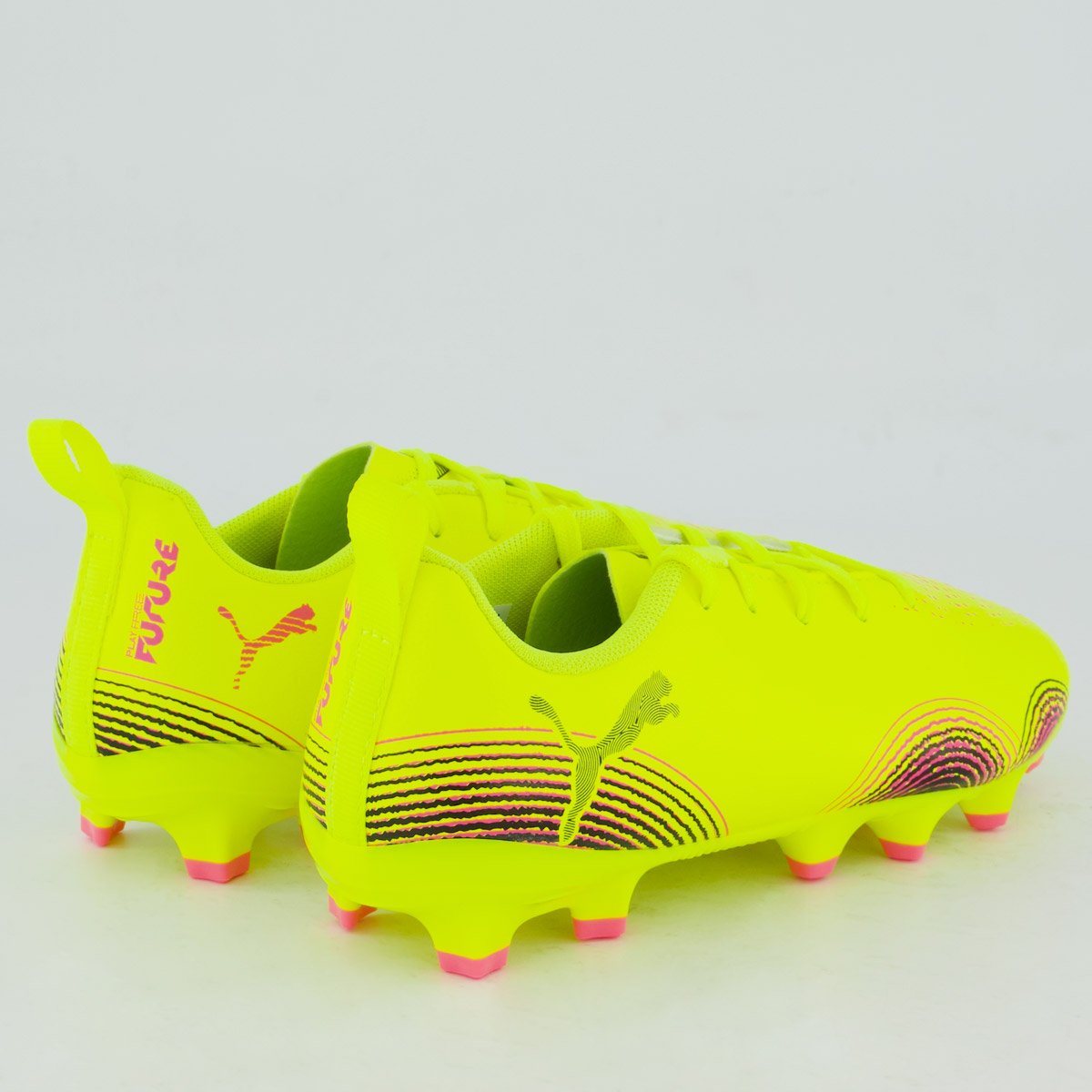 Chuteira Puma Future 8 Play FG/AG Juvenil Campo Amarela Amarelo 2