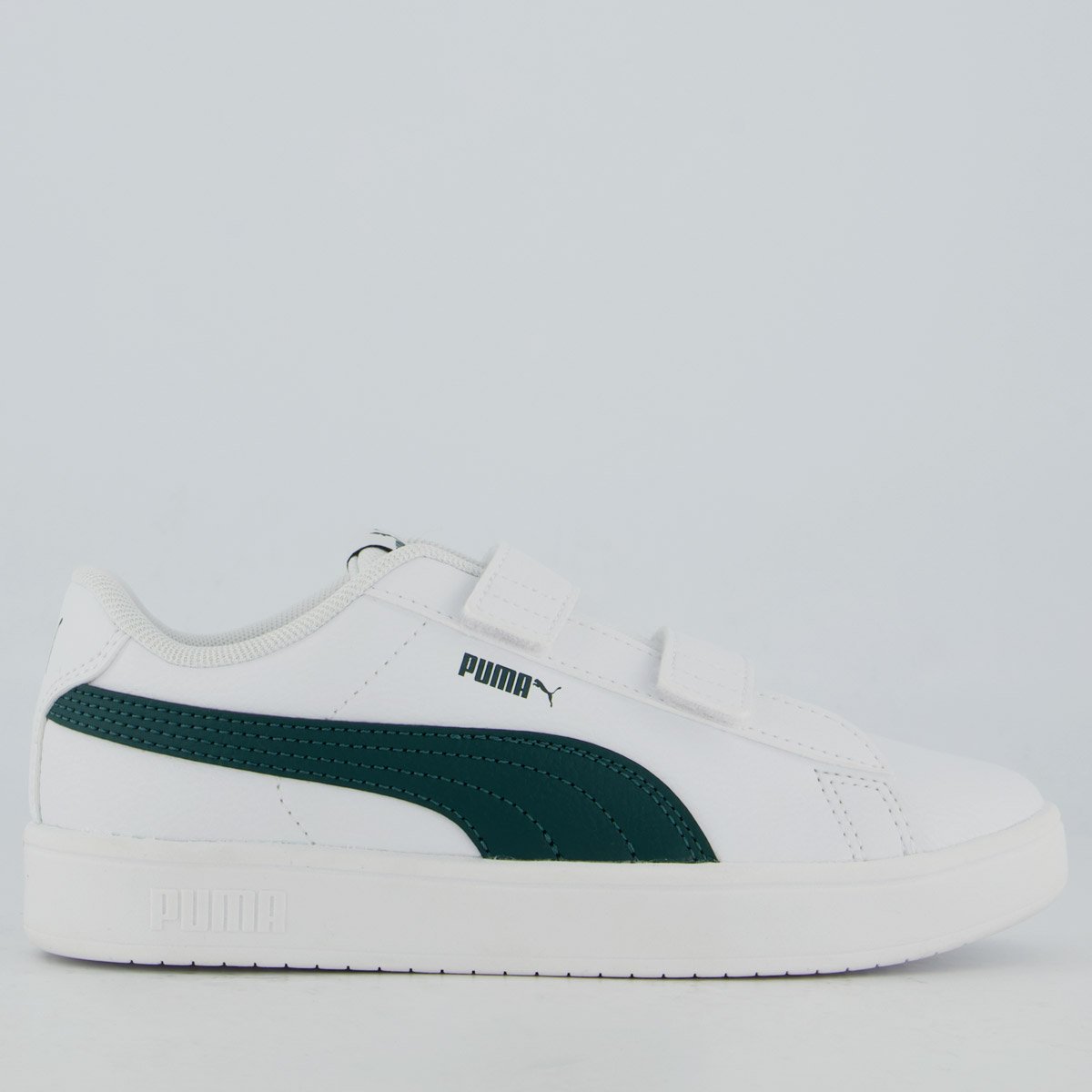 Tênis Puma Rickie Classic V PS Infantil Branco e Verde Branco/Verde 1