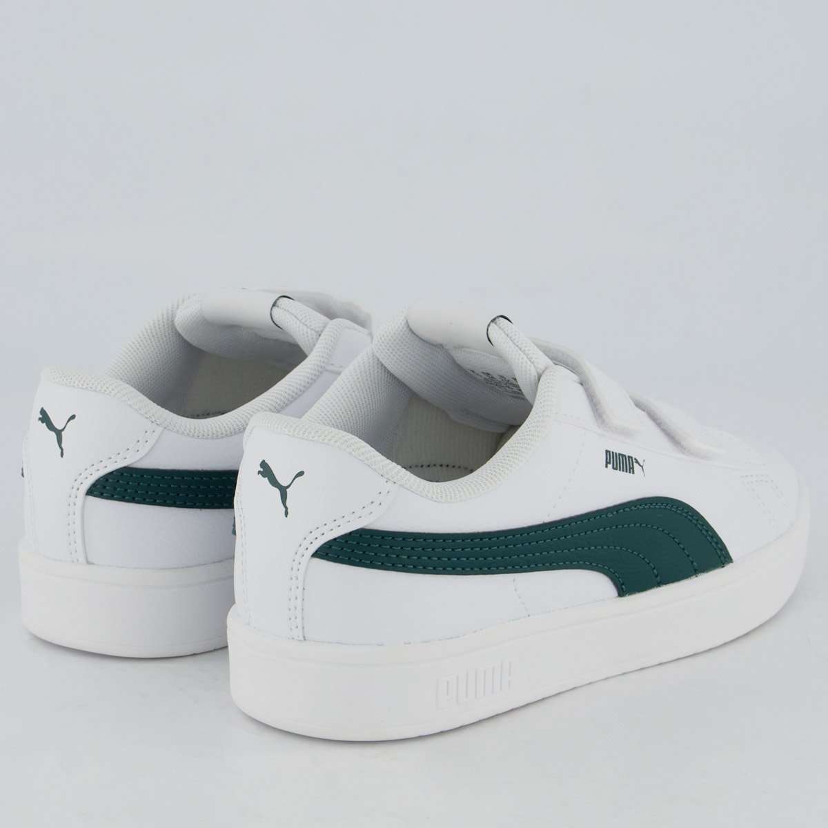 Tênis Puma Rickie Classic V PS Infantil Branco e Verde Branco/Verde 3