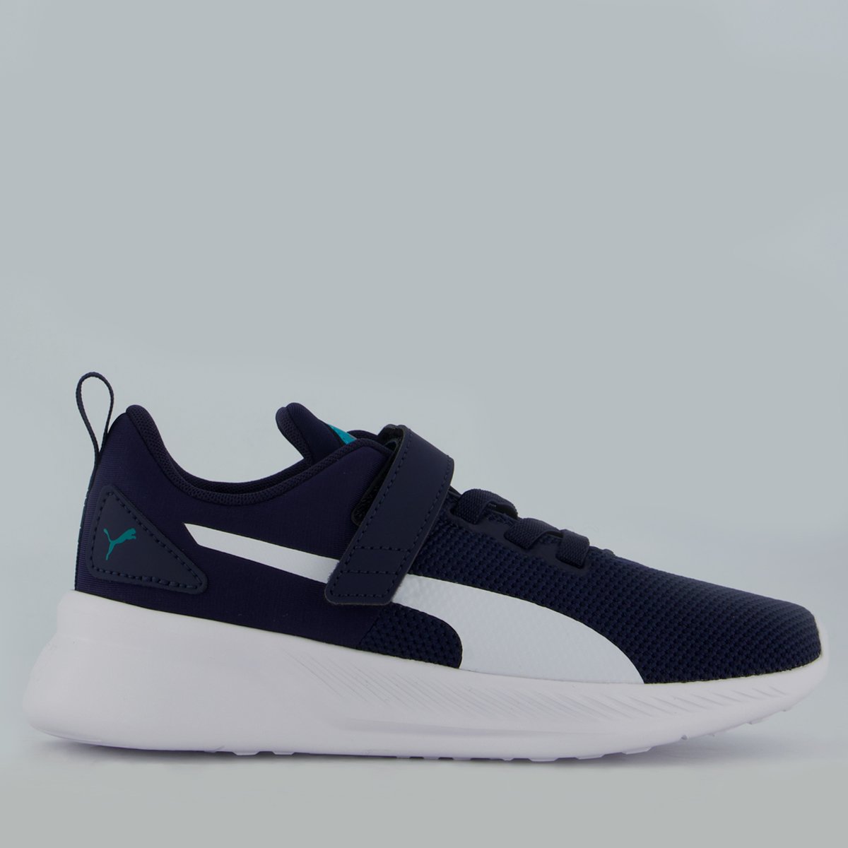 Tênis Puma Flyer Runner V PS Infantil Marinho e Branco