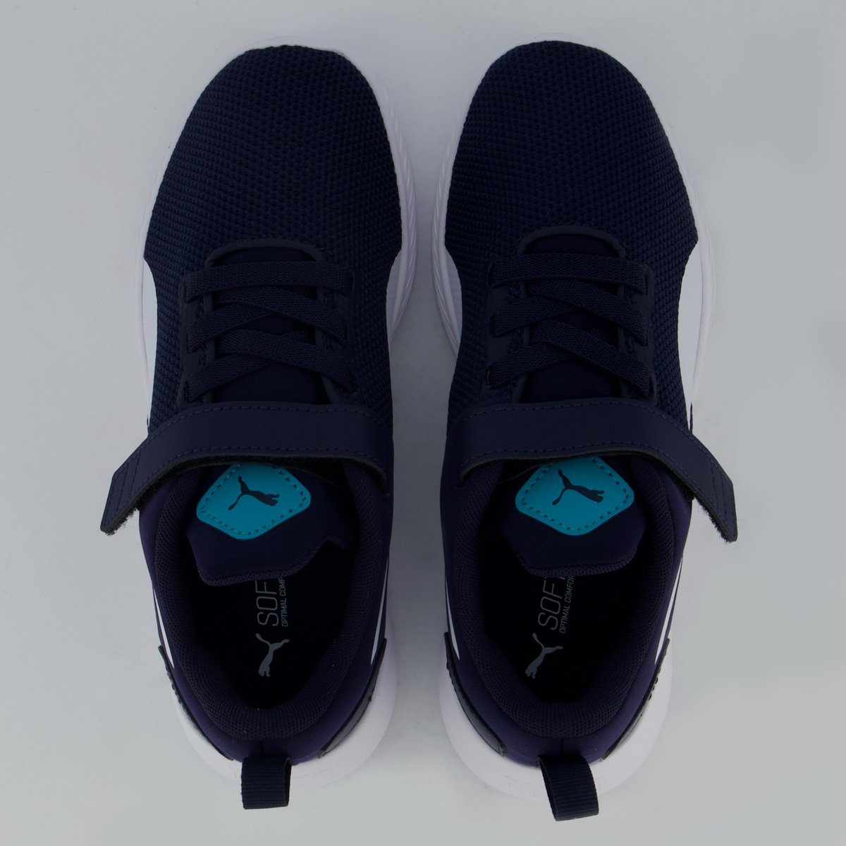 Tênis Puma Flyer Runner V PS Infantil Marinho e Branco Marinho/Branco 6