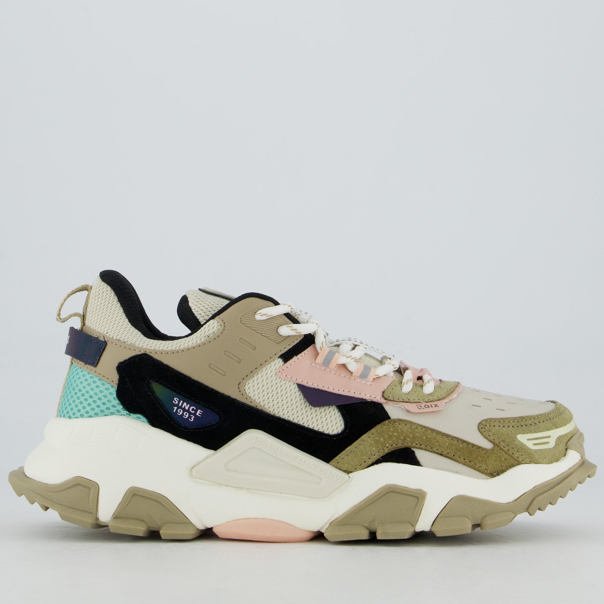 Tênis Qix Trek Reflexivo Esportivo Bege e Rose Multicores - Renner