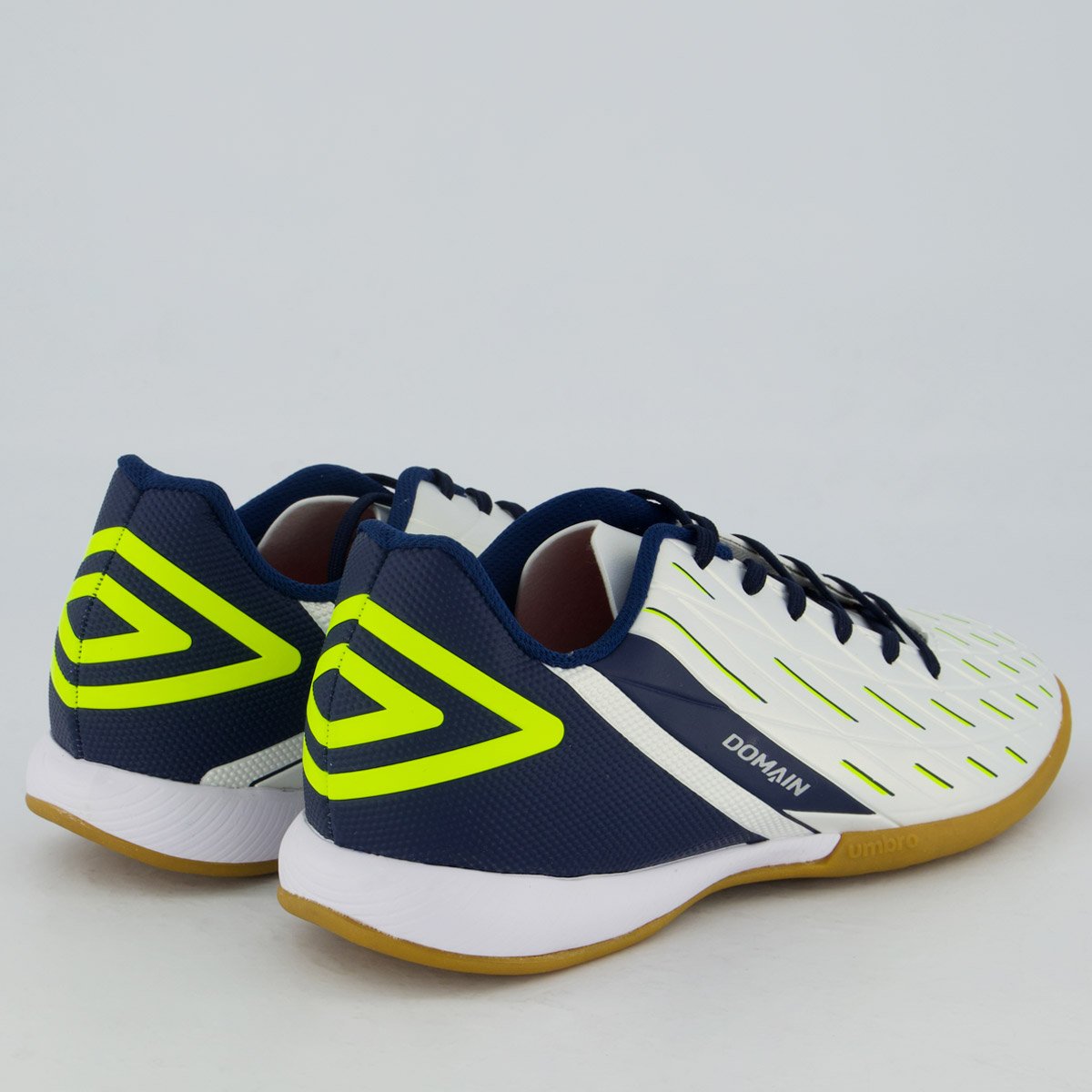 Chuteira Umbro Domain Futsal Marinho Branco/Azul Marinho 3