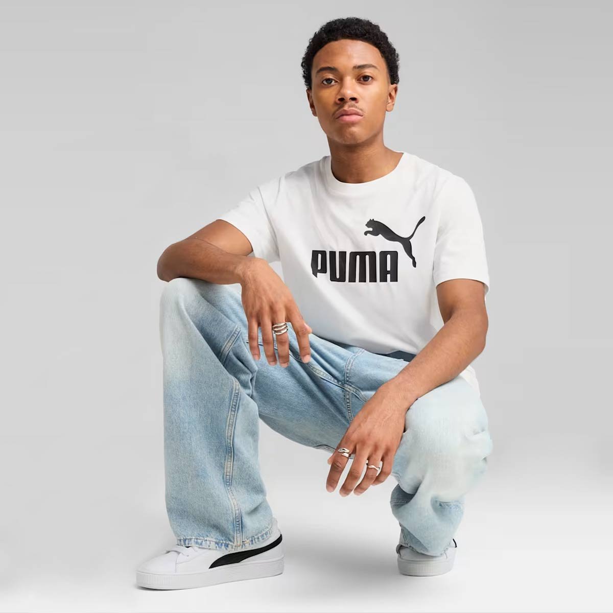 Camiseta Puma ESS NO. 1 Logo Branco Branco 3