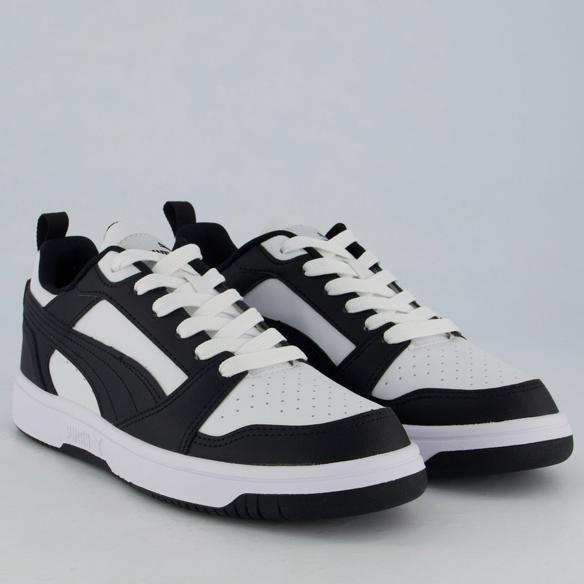 Tênis Puma Rebound V6 Low Preto e Branco Preto/Branco 2
