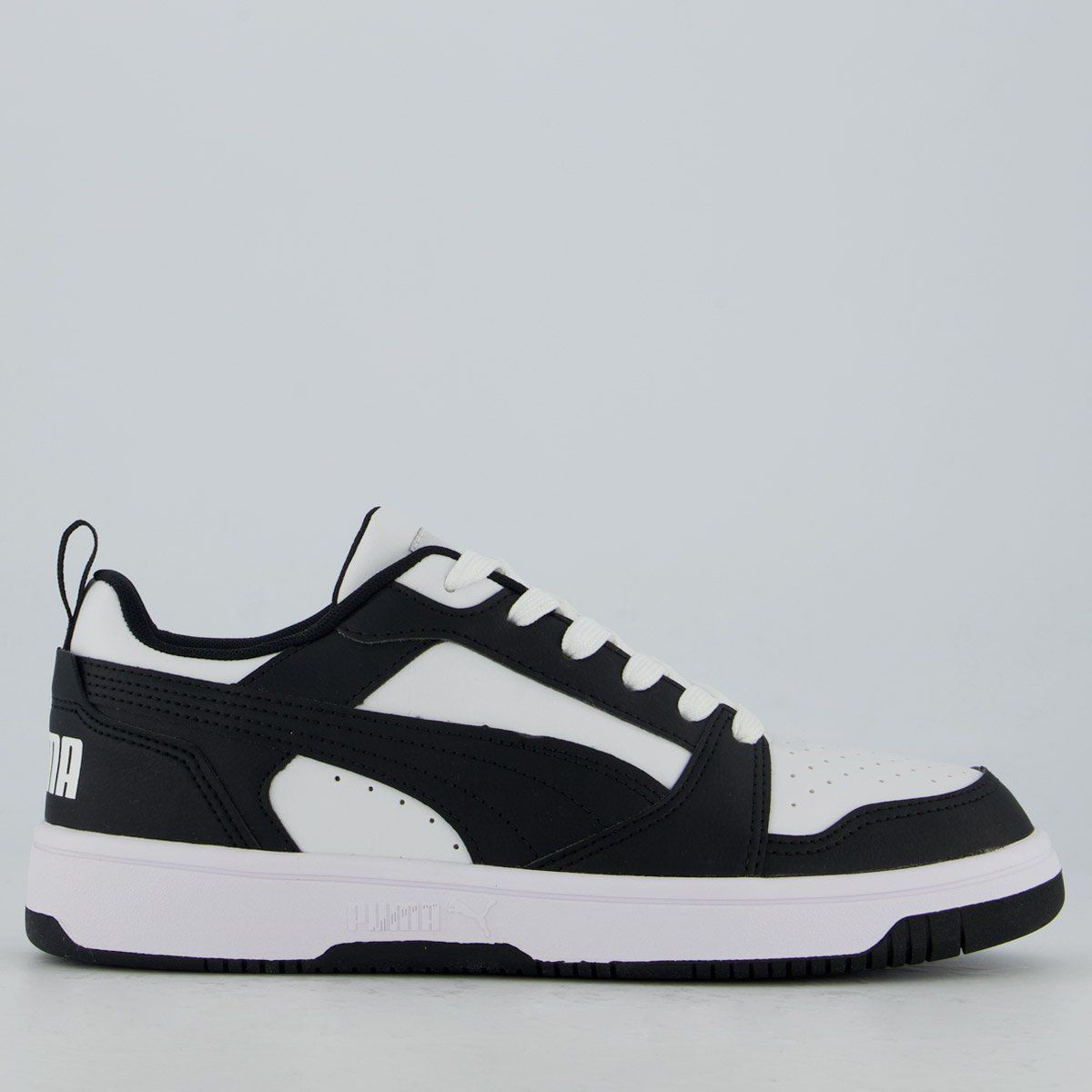 Tênis Puma Rebound V6 Low Preto e Branco Preto/Branco 1