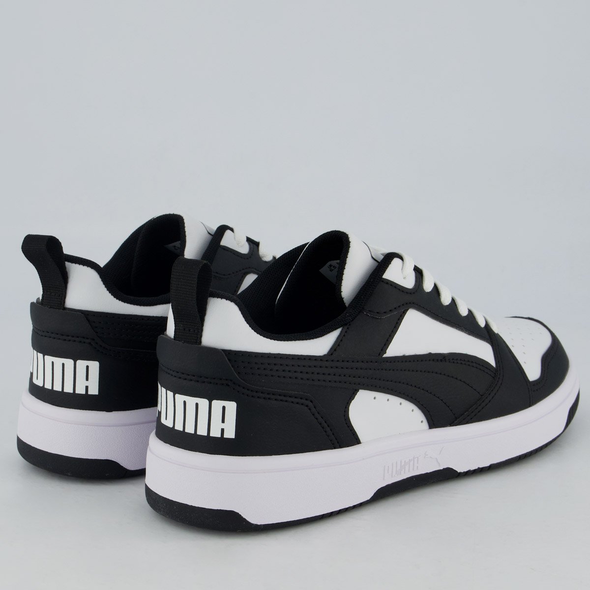 Tênis Puma Rebound V6 Low Preto e Branco Preto/Branco 3