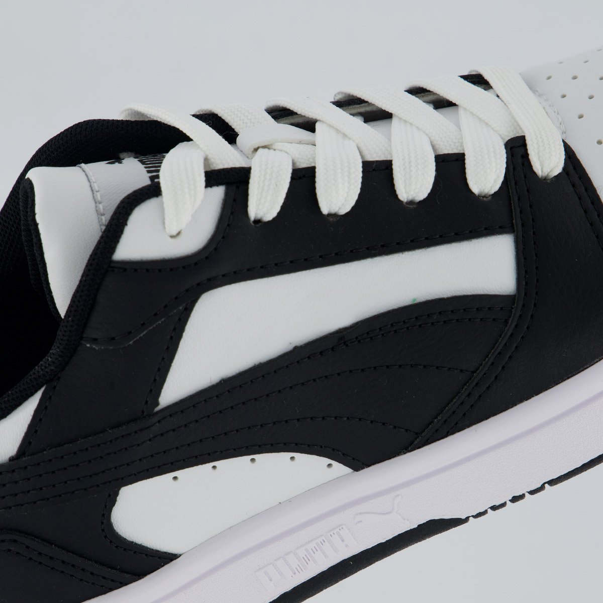 Tênis Puma Rebound V6 Low Preto e Branco Preto/Branco 7