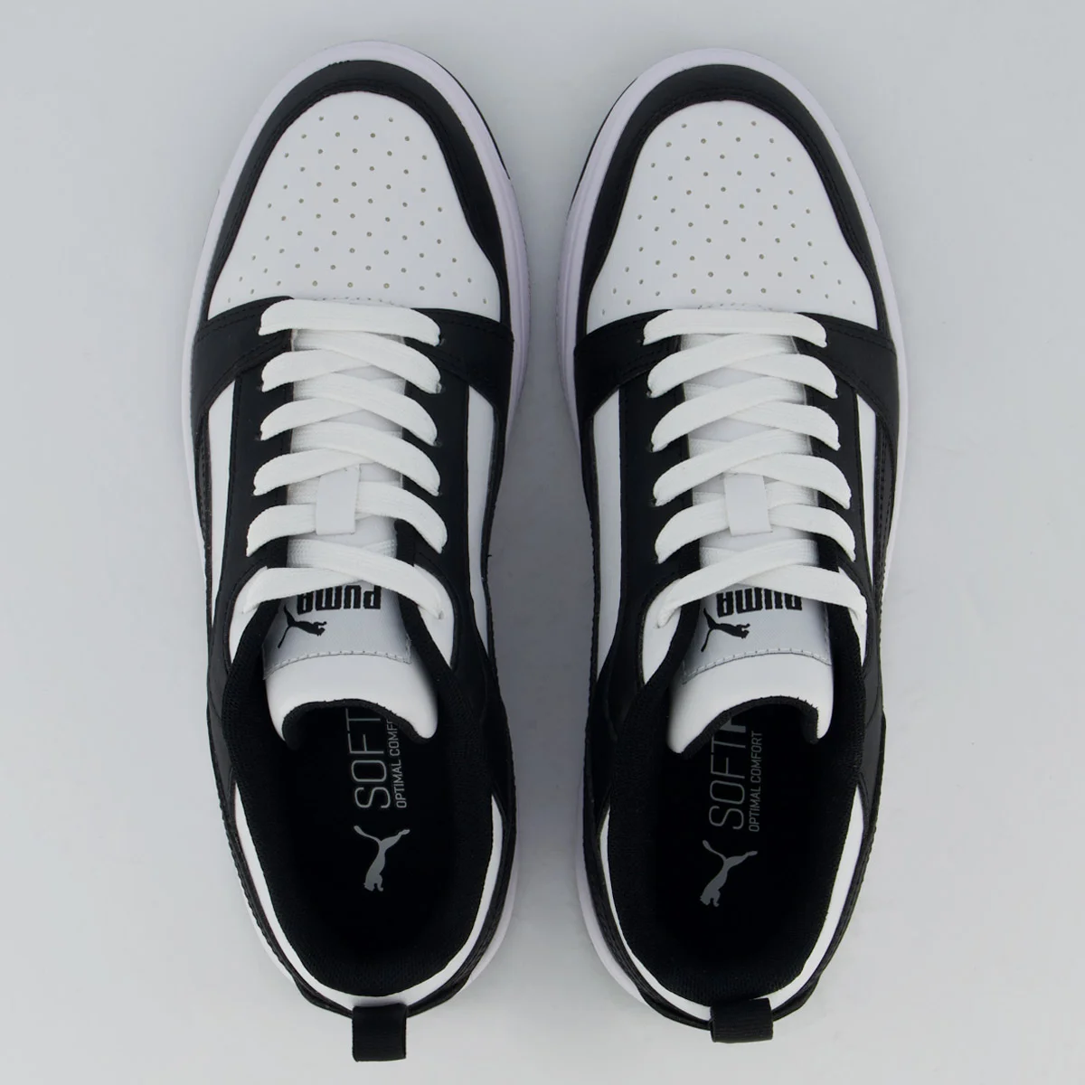 Tênis Puma Rebound V6 Low Preto e Branco Preto/Branco 4
