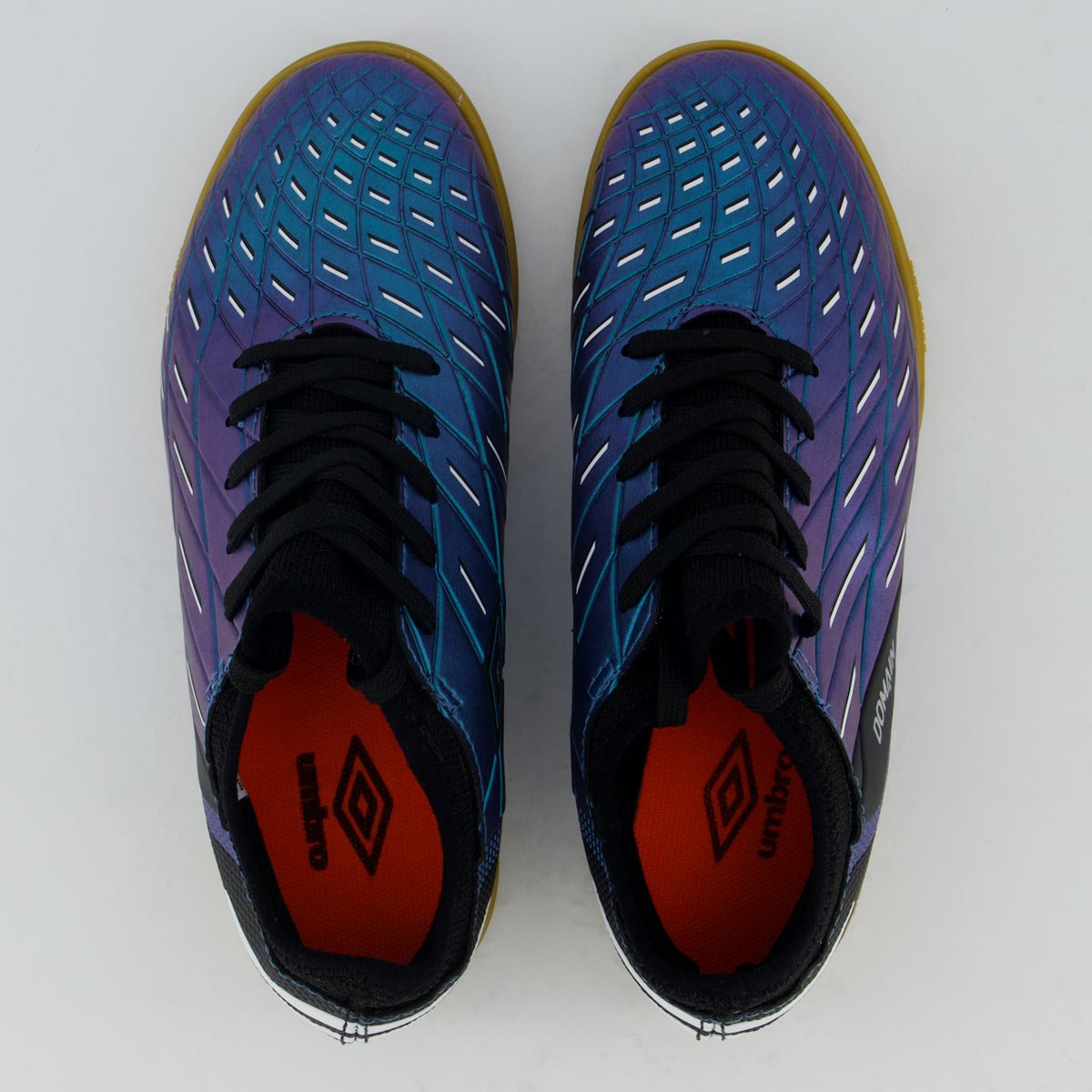 Chuteira Umbro Domain Futsal Juvenil Azul e Preta Azul 4