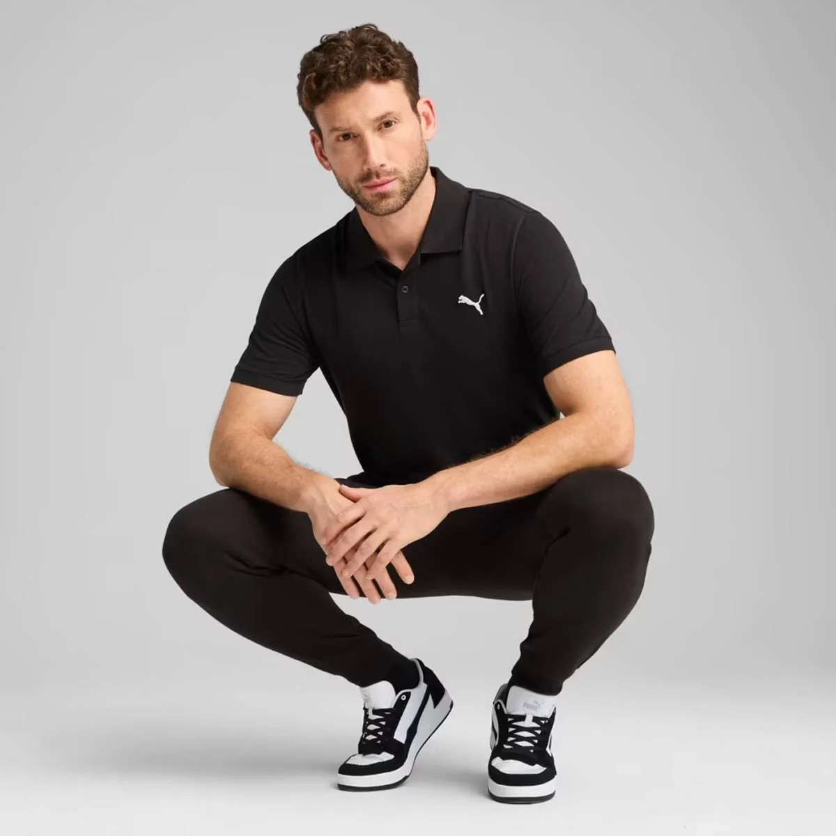 Polo Puma ESS Small Logo Preto Preto 3