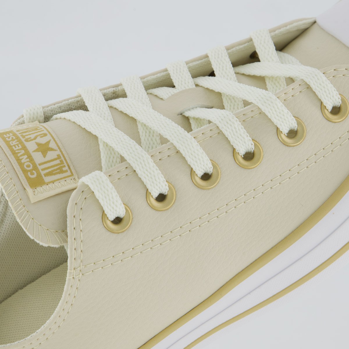 Tênis Converse All Star Chuck Taylor Bege e Branco Bege 7