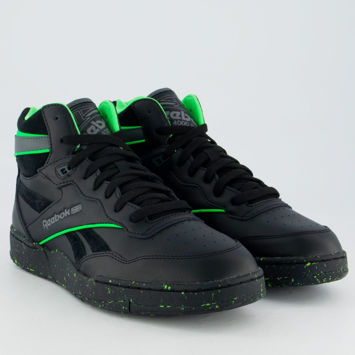 Tênis Reebok BB 4000 II Preto e Verde Preto 2