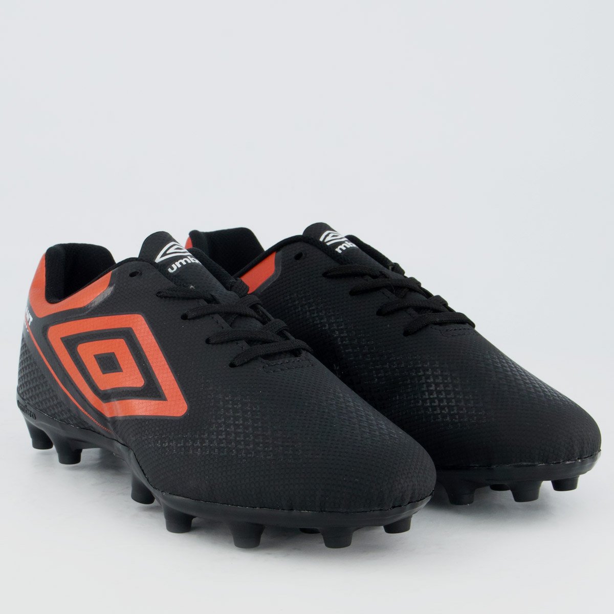 Chuteira Umbro Adamant Top Speed Campo Juvenil Preta e Vermelha Preto/Vermelho 2