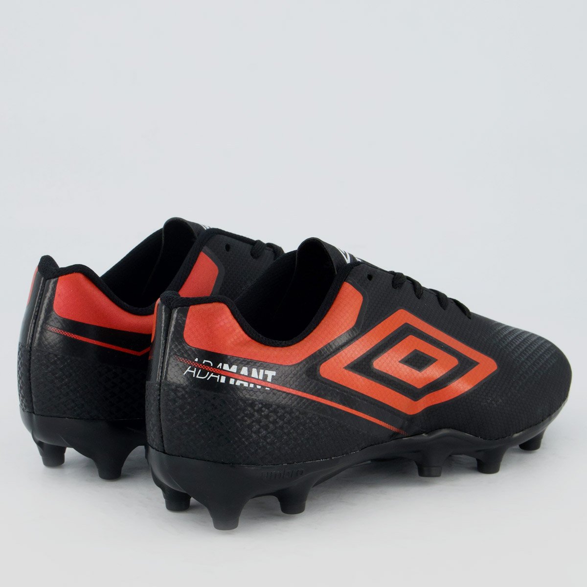 Chuteira Umbro Adamant Top Speed Campo Juvenil Preta e Vermelha Preto/Vermelho 3