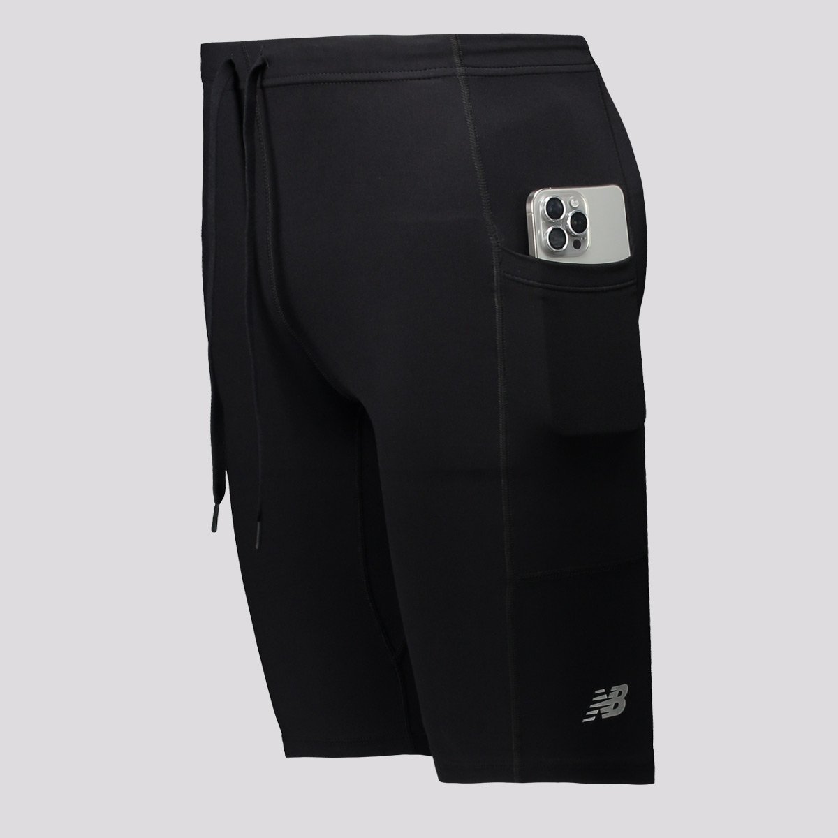 Bermuda New Balance Sport Essentials Compressao 9 Preta Preto 2
