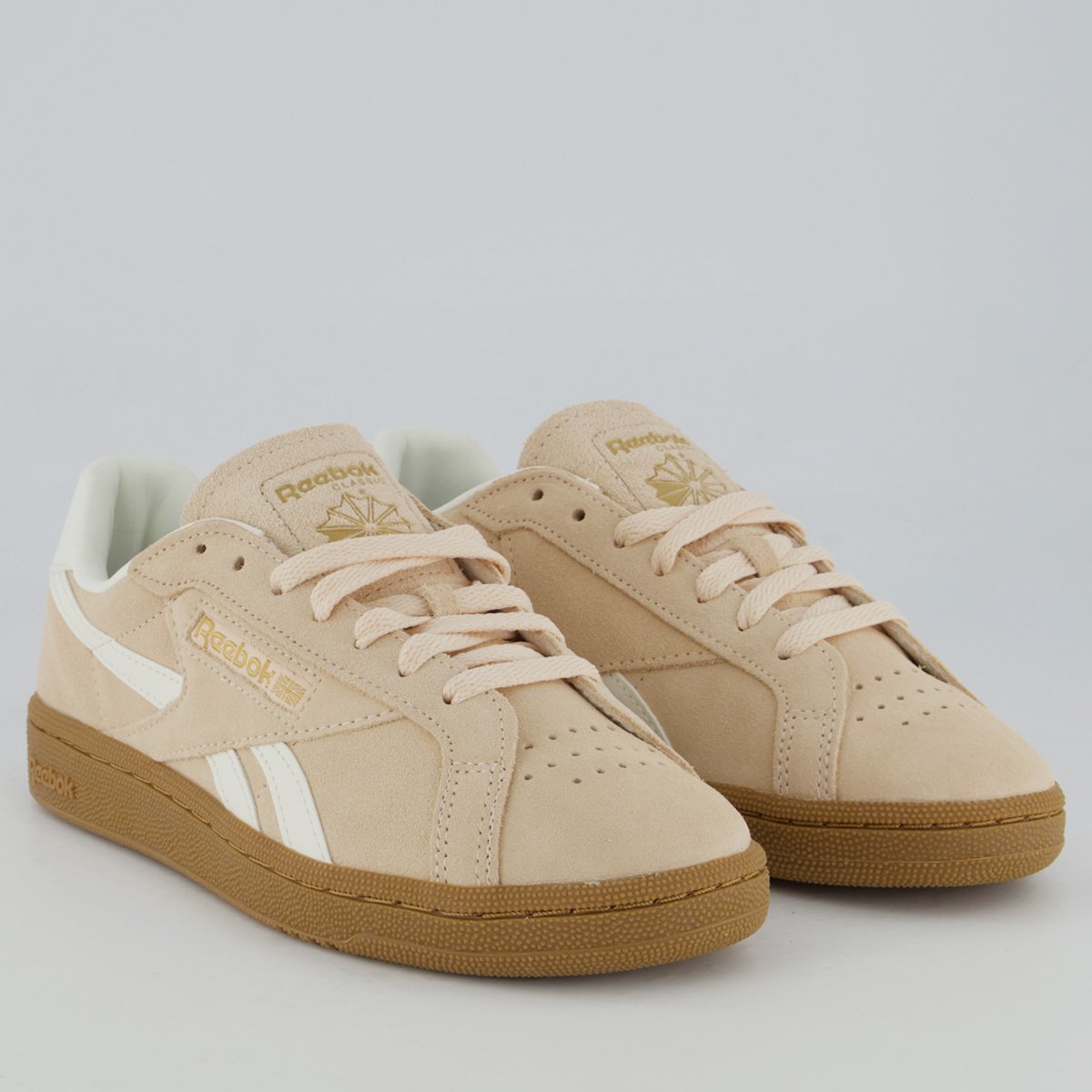 Tênis Reebok Club C Grounds UK Feminino Rosa e Branco Rosa 2
