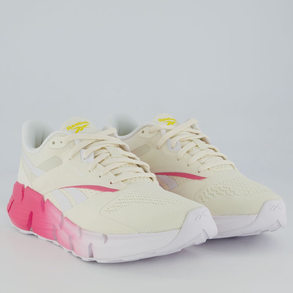 Tênis Reebok Zig Dynamica 5 Feminino Branco e Rosa Branco/Rosa 2