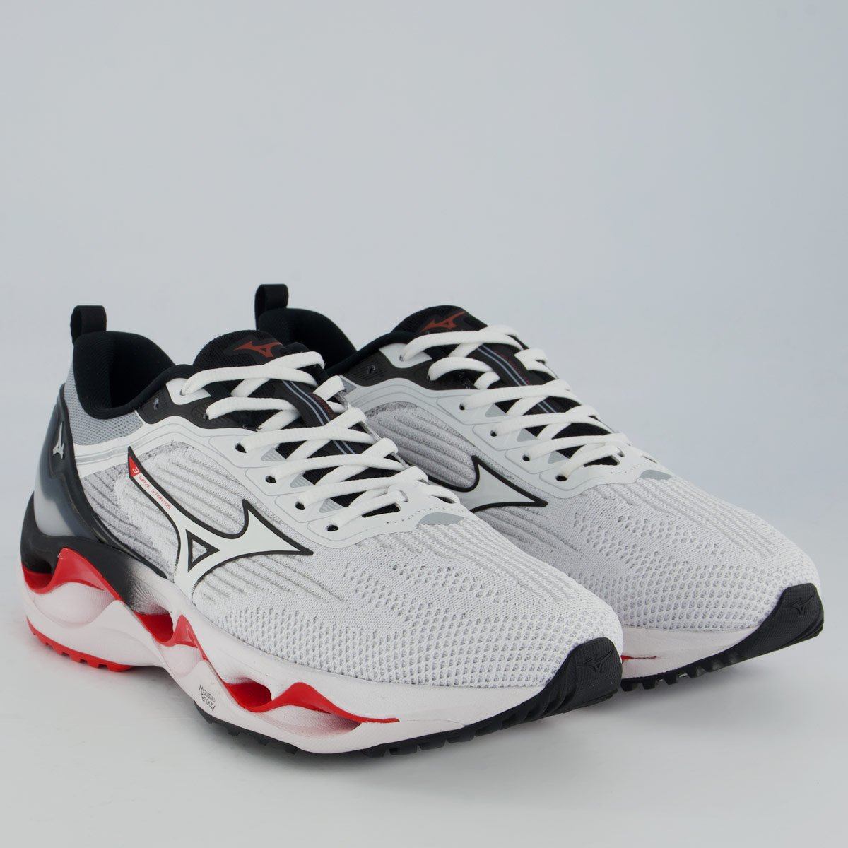 Tênis Mizuno Wave Stratos 3 Branco e Vermelho Branco/Vermelho 2