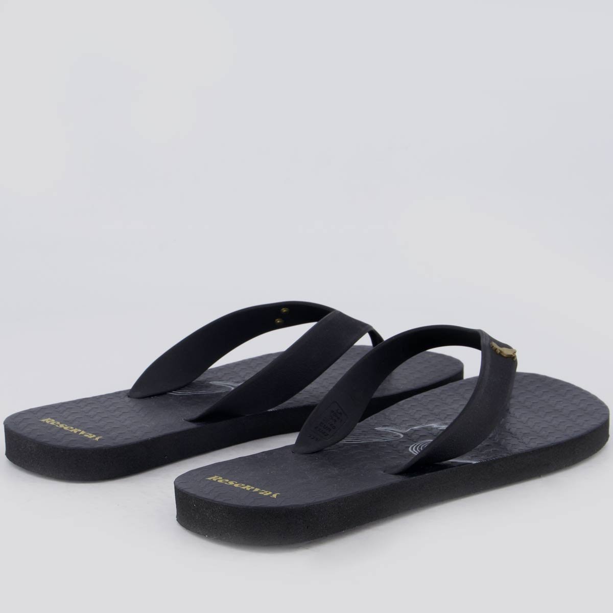 Chinelo Reserva Waves Preto e Branco Preto 4